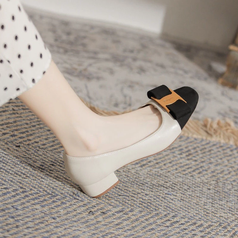 断码单鞋女春季新款时尚百搭配裙子妈妈鞋子289