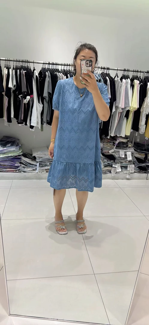 敏敏家园大码女装 ZS966528 楼空长款连衣裙