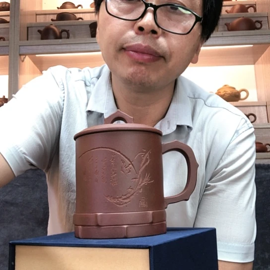 茶杯紫泥微瑕老料杯容量600