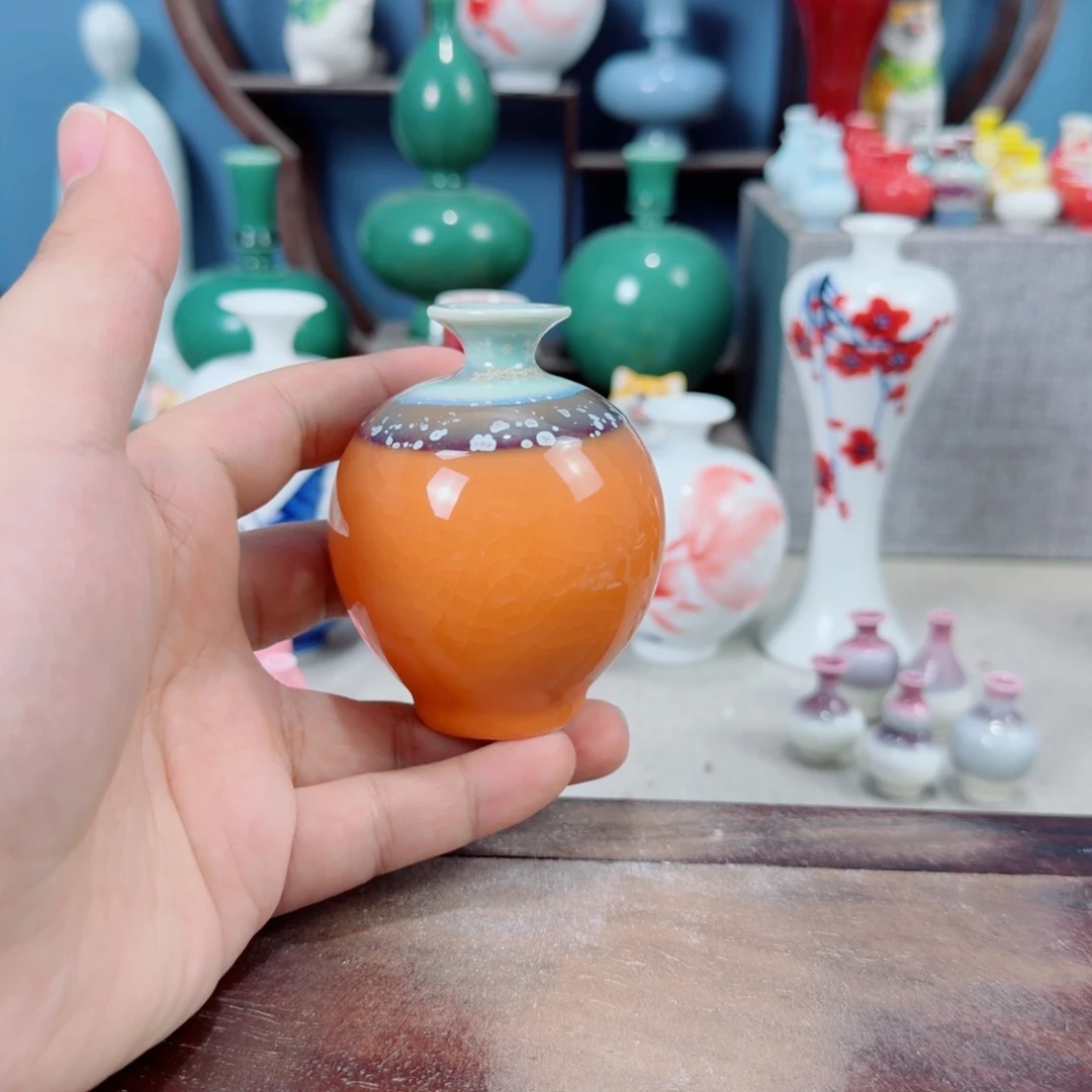 陶瓷手工小花器摆件