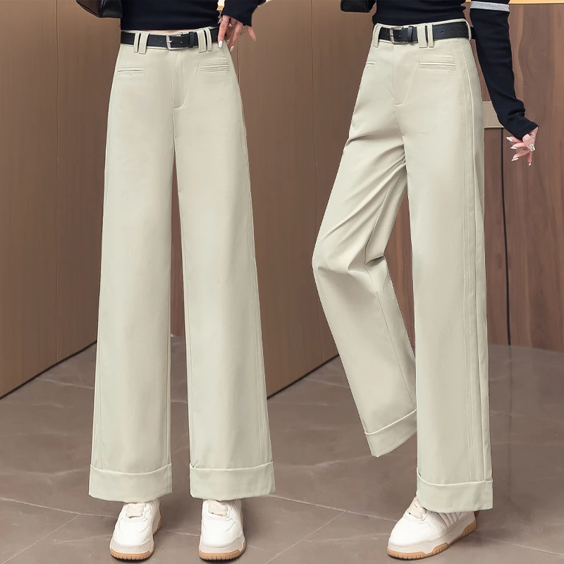 流行阔腿裤女高腰宽松休闲裤2025春夏季新款百搭九分裤女裤子5826