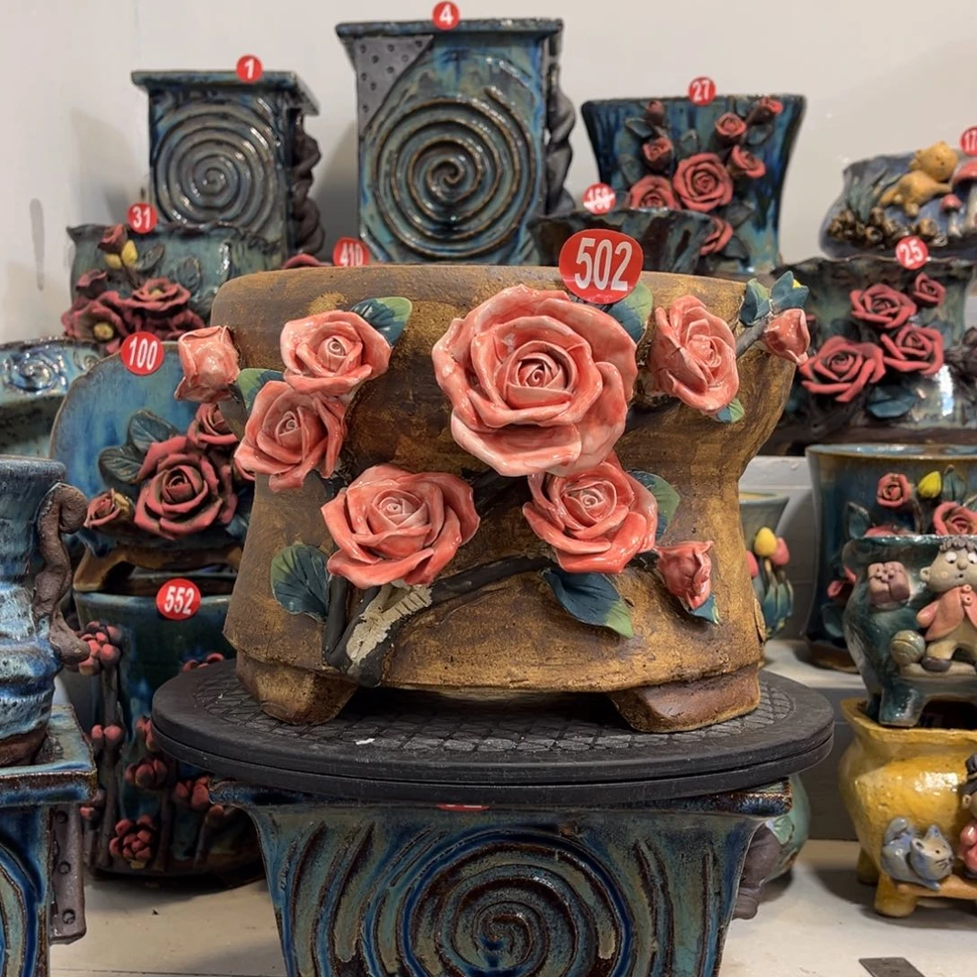 陶瓷微瑕502 号陶然花盆