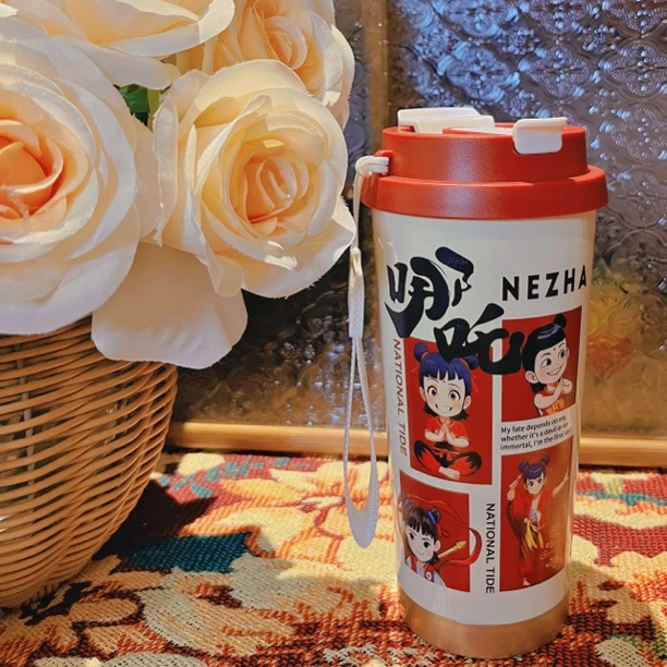 哪吒款保温杯水杯杯子网红大容量保冷保温水杯