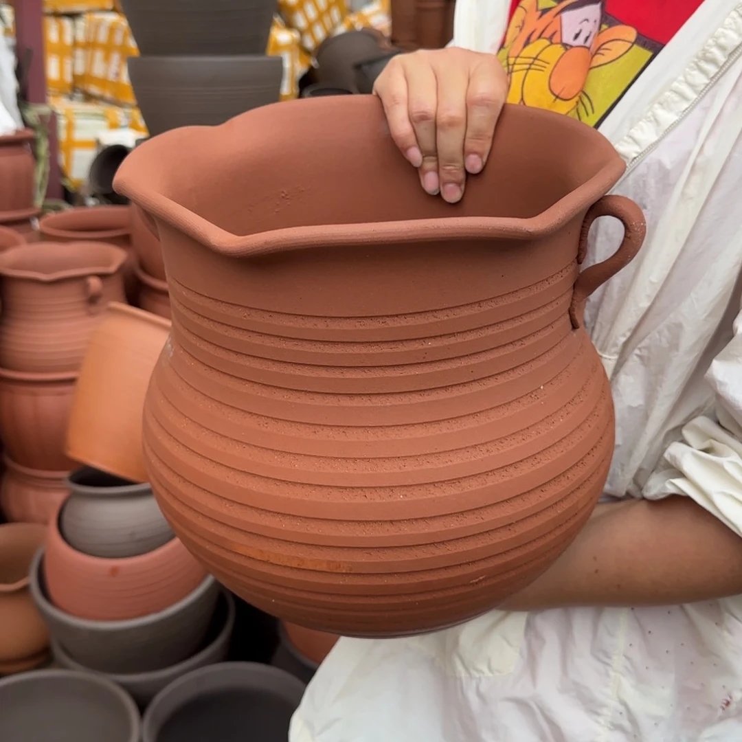 紫砂花盆口27高27宜兴紫砂