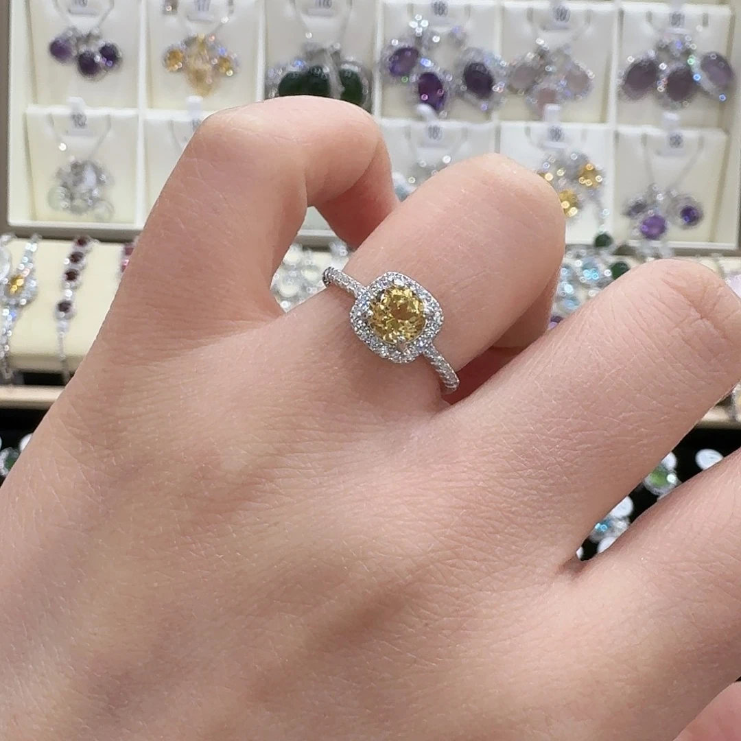 宥***儿蛇纹石玉银S925镶嵌戒指