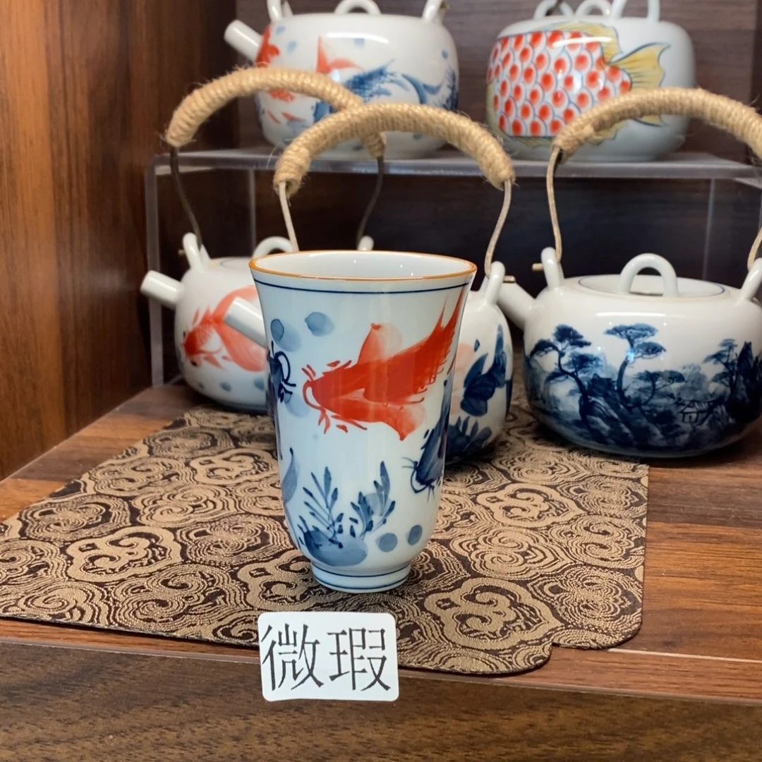 釉下彩老陶泥手工绘制