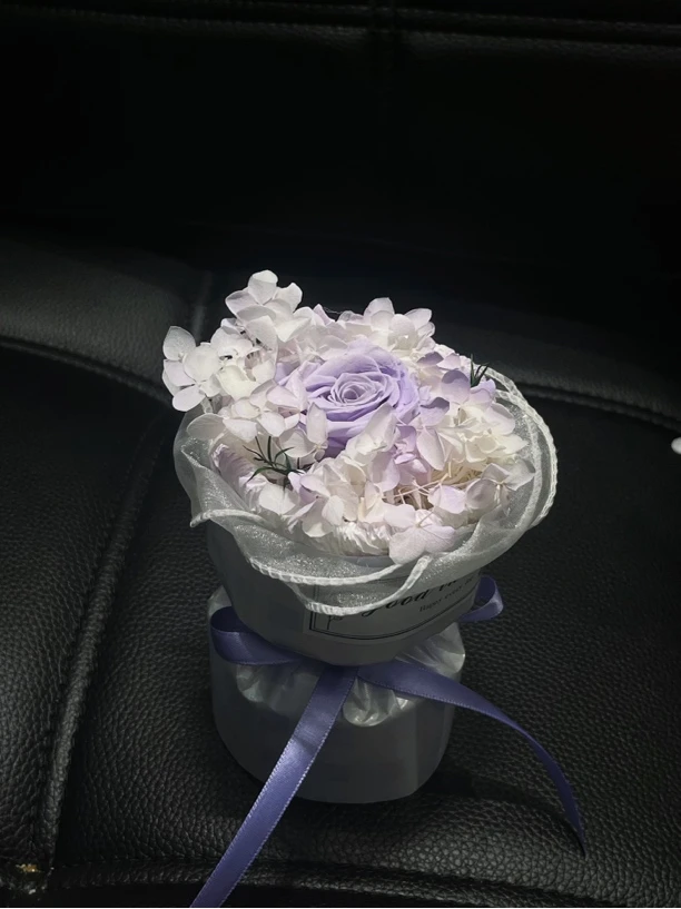 迷你口袋见面花束苏醒玫瑰永生真花送女生闺蜜生日礼物
