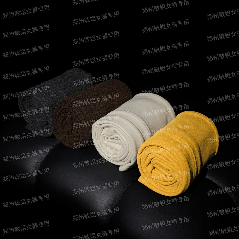 【澳 绒】绵羊 毛加绒蚕 丝羊 绒 保暖高腰加厚直筒琥珀弯刀休闲FZ