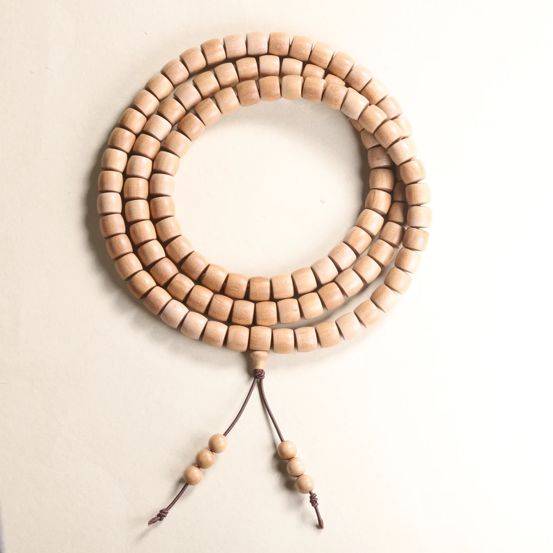 【汪氏珠宝】老山檀实木8*7mm直切毛衣链 5590-F053