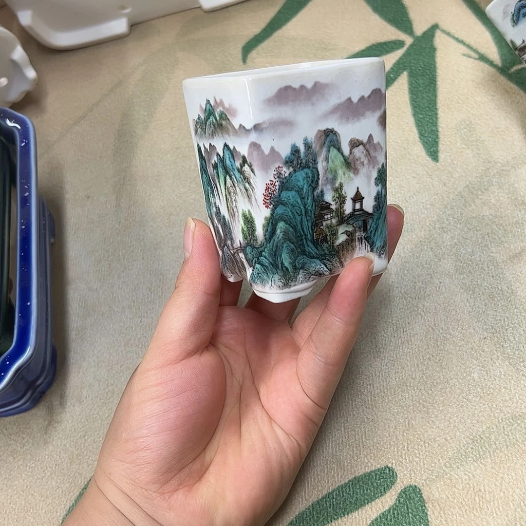 紫砂花盆369号瑕疵6/7cm