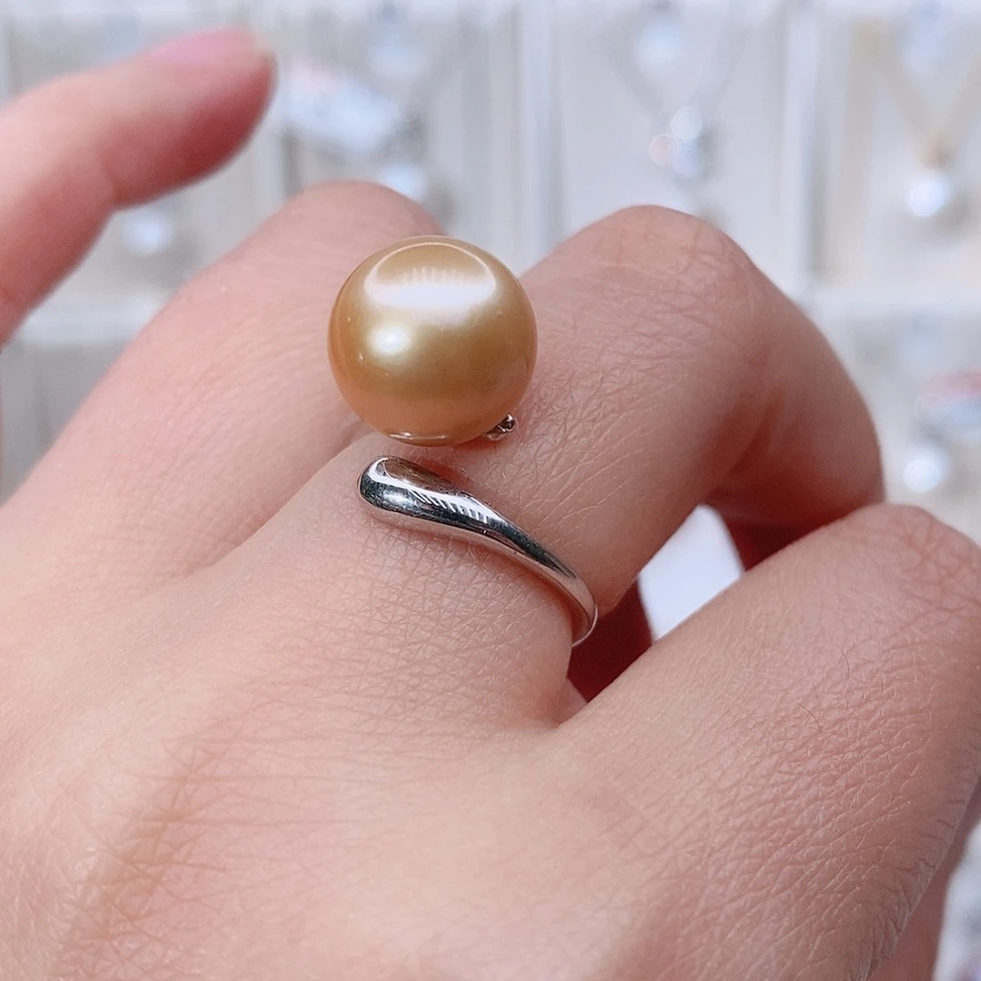 项链银S925镶嵌淡水珍珠