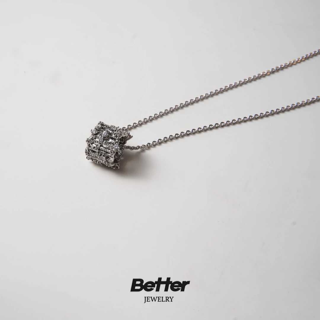 铜合金项链 E603   APCKET 熔岩肌理路路通项链