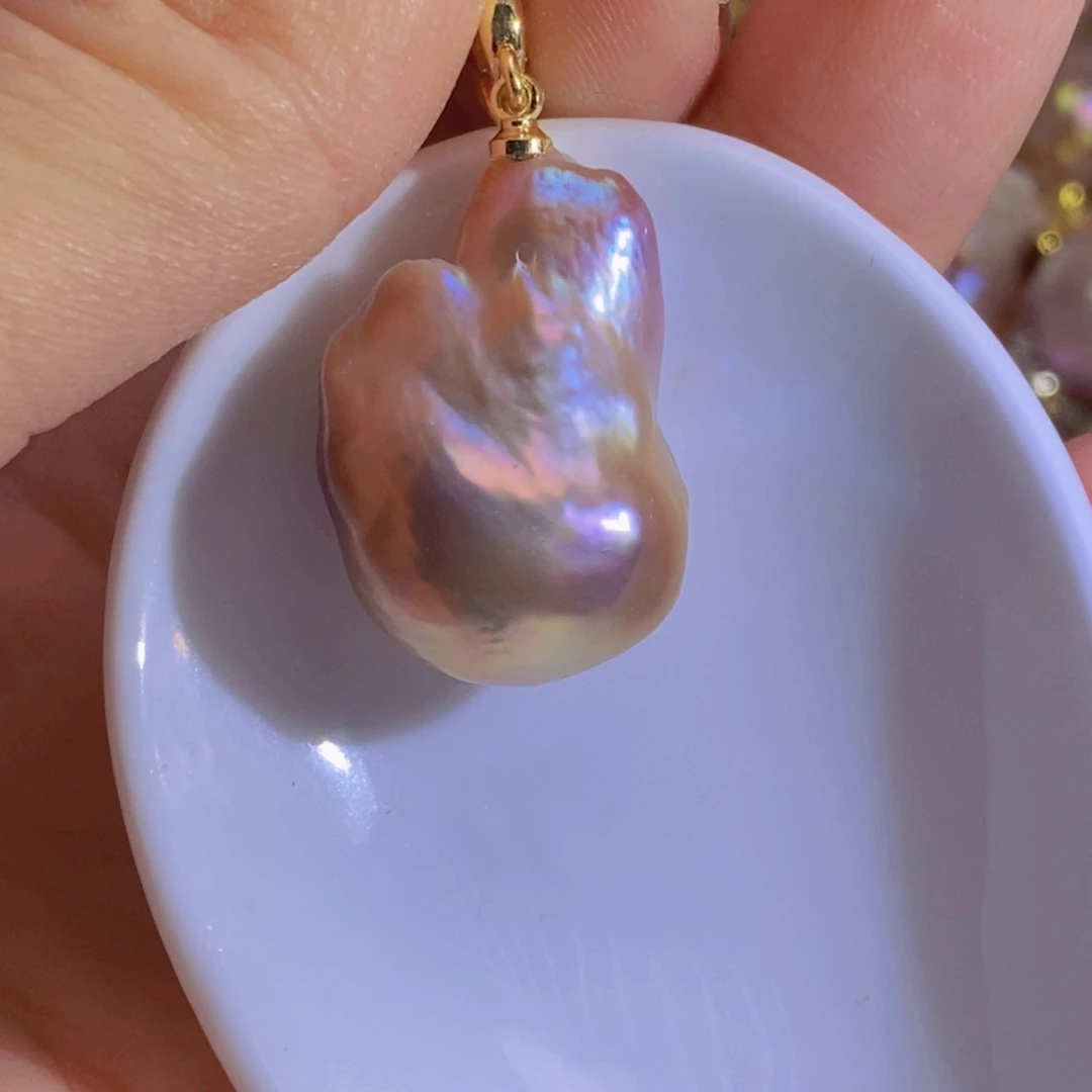 银S925镶嵌淡水珍珠天然淡水珍珠