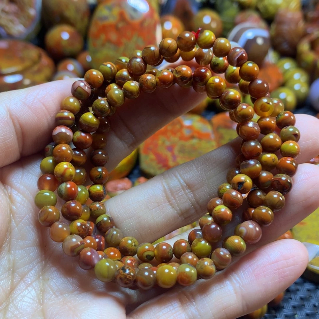 玛瑙/玉髓战国红多圈未镶嵌