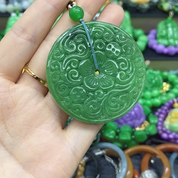 翡翠未镶嵌耳饰项链86