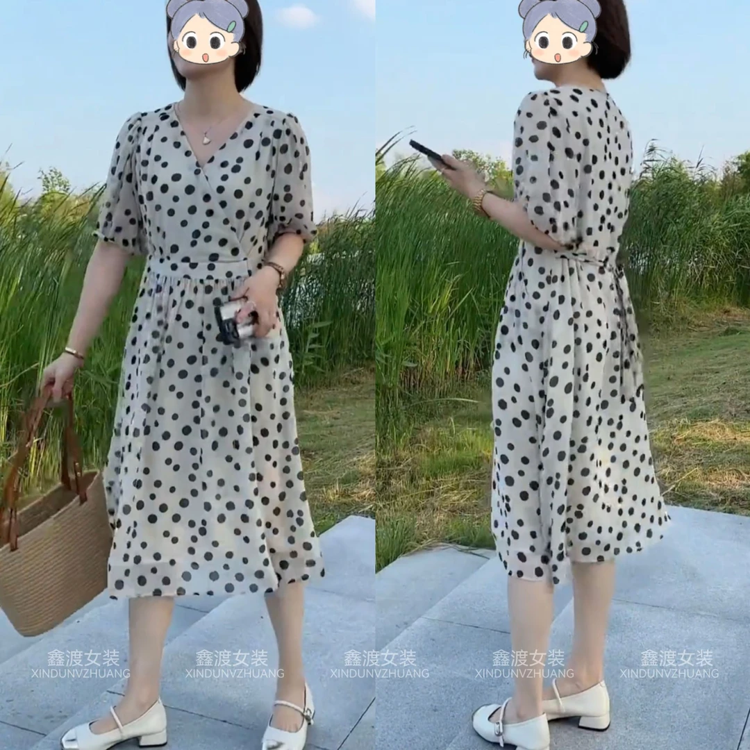 2025夏季新款时尚显瘦气质女士网红洋气连衣裙百搭款D21524