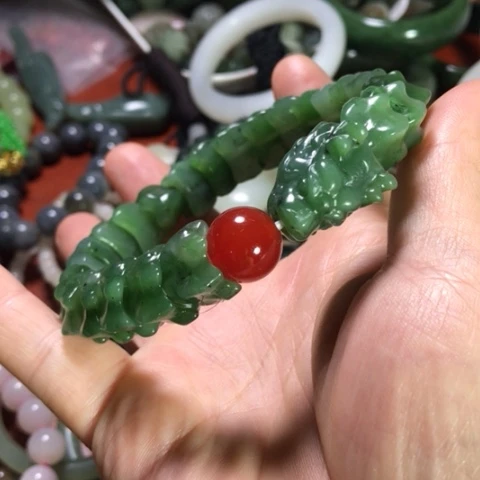 未镶嵌手链和田玉（碧玉）歲**聲