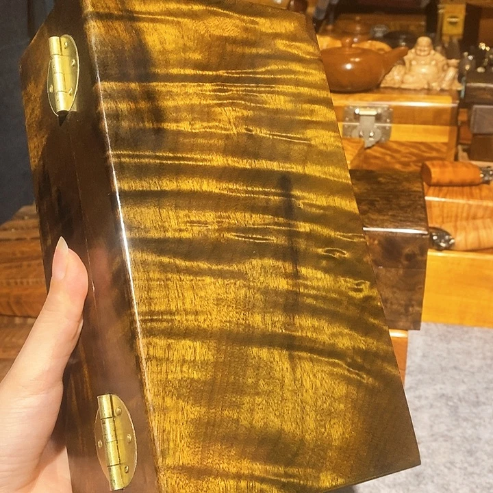 寒***风金丝楠金丝楠乌木首饰盒