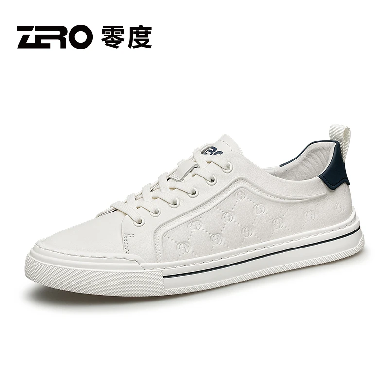 ZRO零度透气纯色轻质透气潮流休闲板鞋男白低帮鞋鞋子男士51333