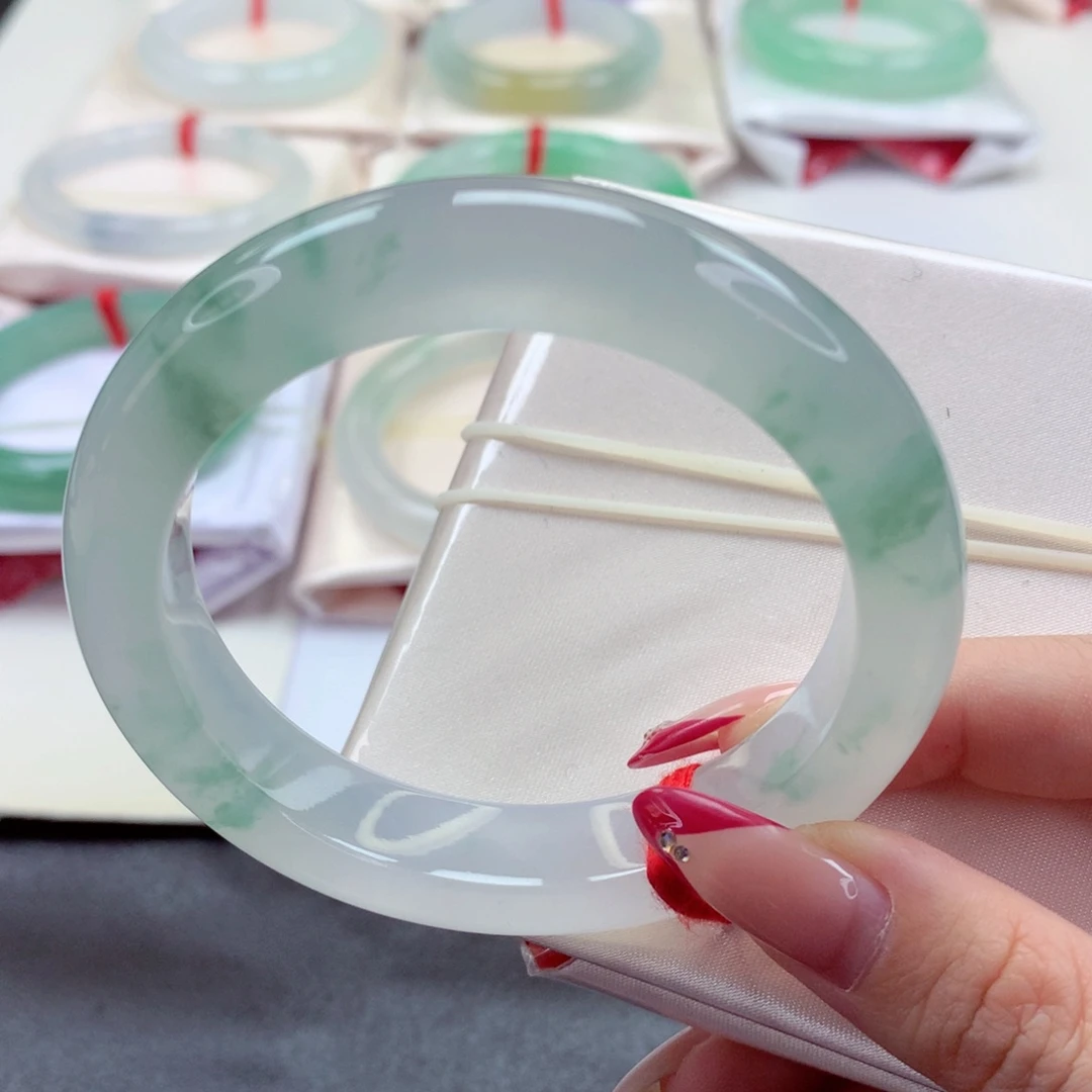 未镶嵌手镯翡翠9906诗情画意 清新 完美 高级