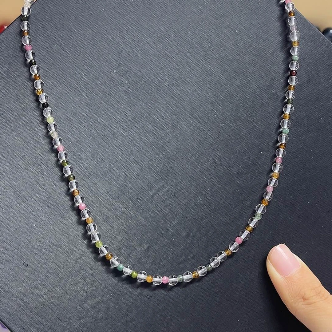 水晶颈饰未镶嵌白水晶项链