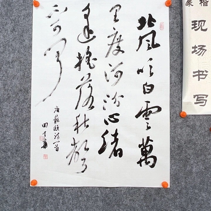 书法回金华老师北风吹白60×44
