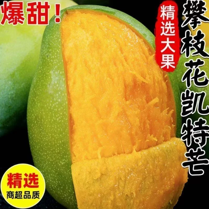 【催熟再吃】攀枝花凯特芒果软糯香甜新鲜约4-8个特大果J