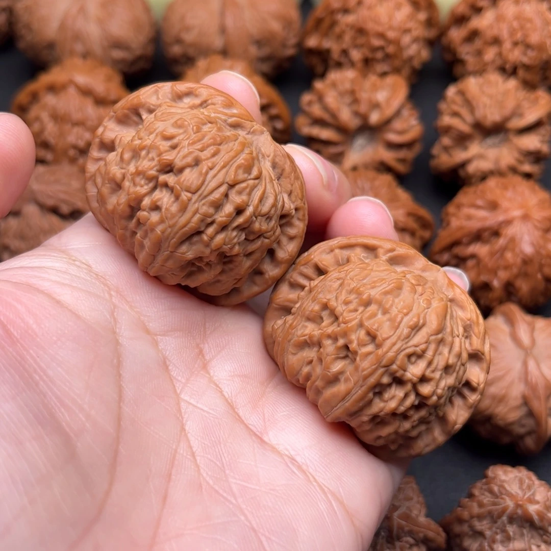 把件文玩核桃42闷白 微修