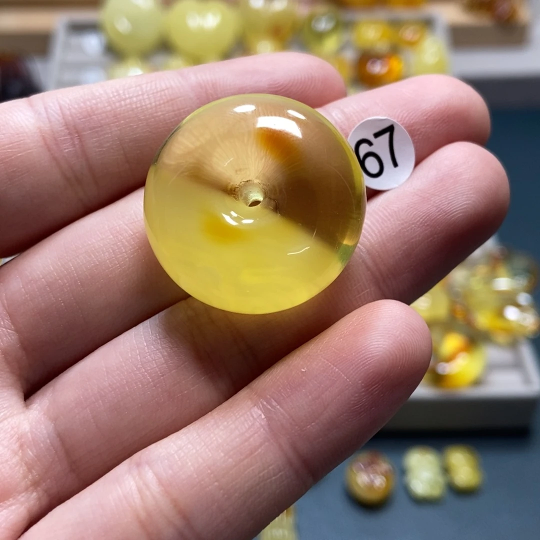 言***蹊裸石琥珀未镶嵌天然琥珀蜜蜡