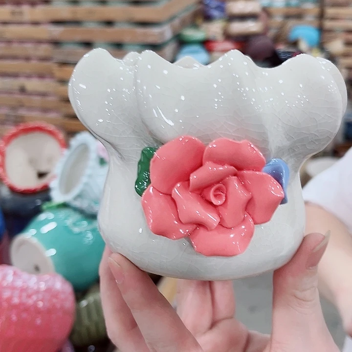 有孔.凑单10元陶瓷花盆发货！