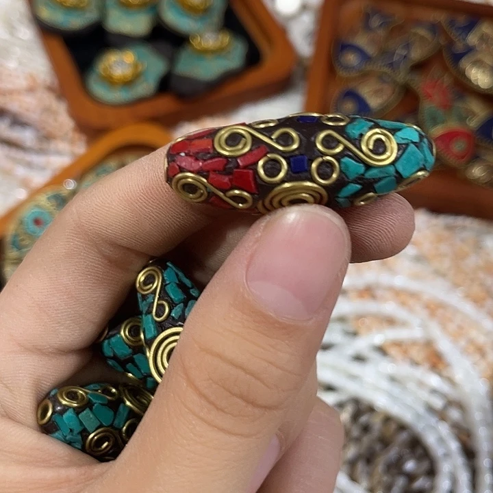 合金玛瑙/玉髓珠宝半成品一个天珠