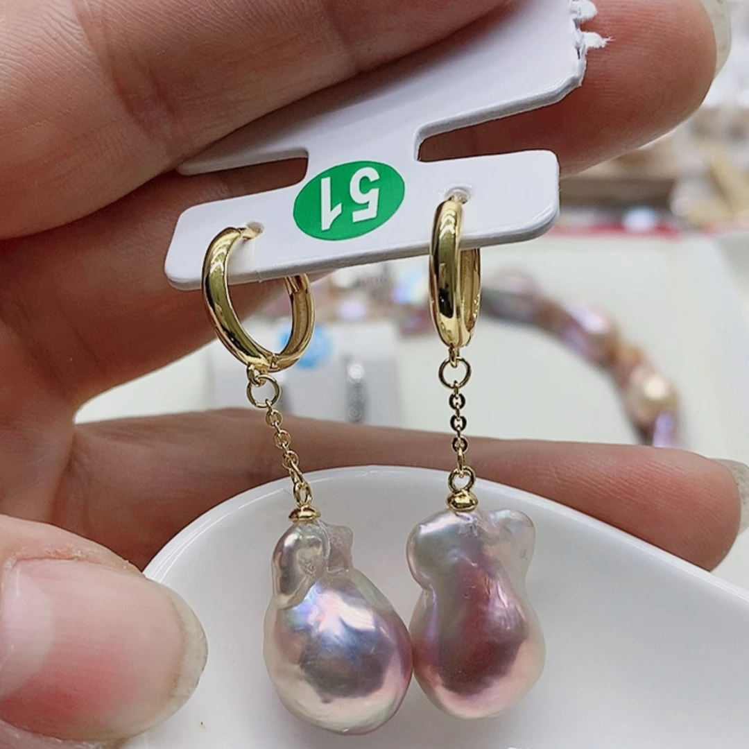 【闪购商品】淡水珍珠耳饰银S925镶嵌