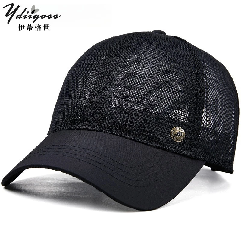 YDIIGOSS速干帽子男夏款防晒遮阳帽户外运动棒球帽透气网眼鸭舌帽