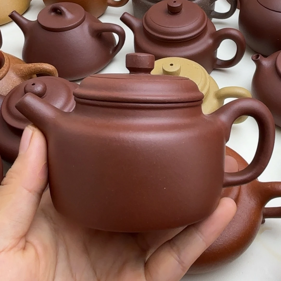 茶壶紫砂紫泥德钟150cc瑕疵