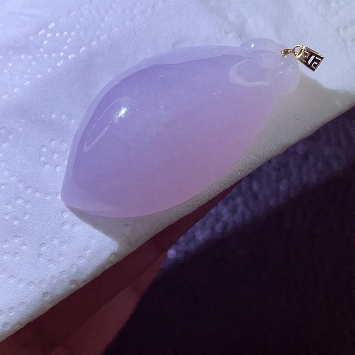 颈饰18K金镶嵌翡翠翡翠