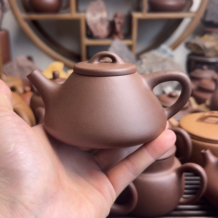 茶壶紫砂子冶石瓢200cc台西嫩底槽清