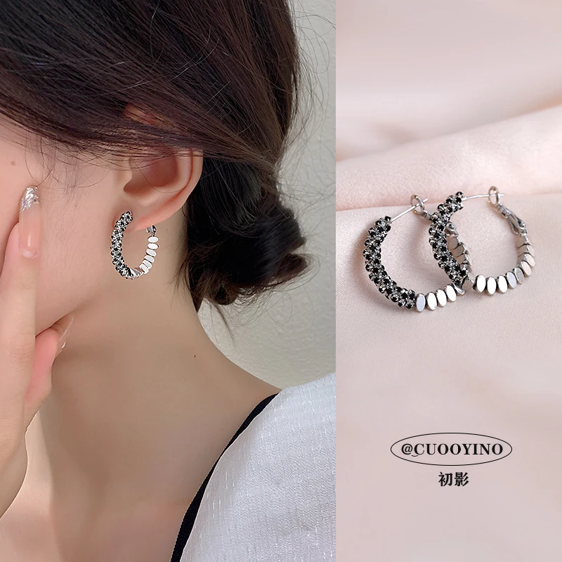 CUOOYINO/初影 925银耳饰 【碎银子】精致耳环女设计感百搭耳圈耳饰