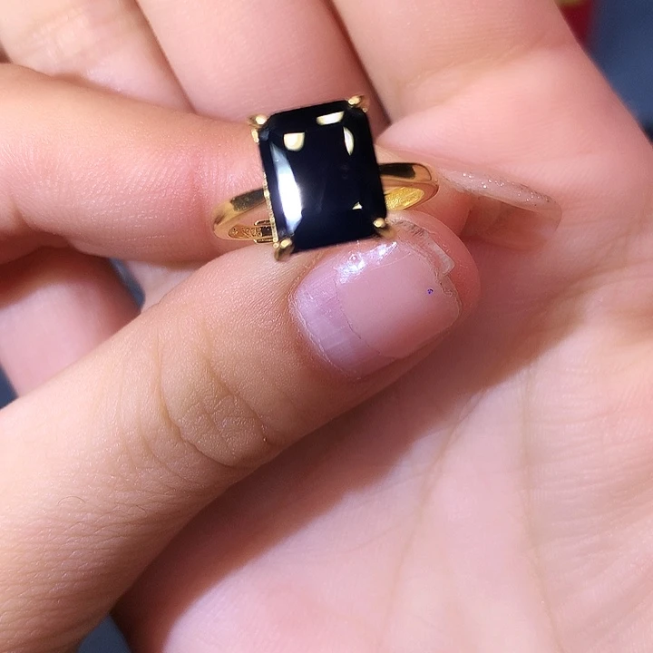 蓝宝石戒指银S925镶嵌