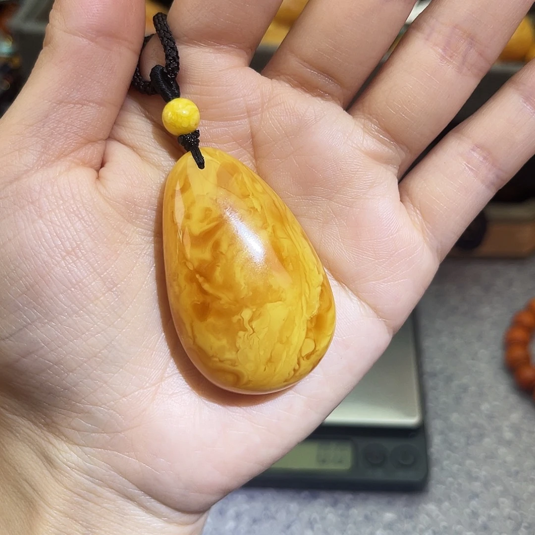 琥珀未镶嵌手链水滴