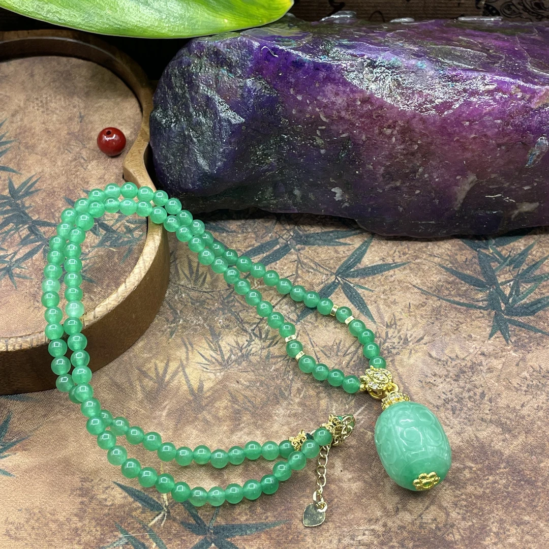 含辰砂工艺品【繁花珠宝甄选】含辰砂工艺品项链HX308