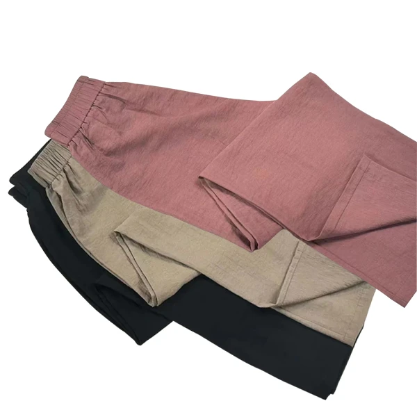 清爽透气不闷汗亚麻裤子