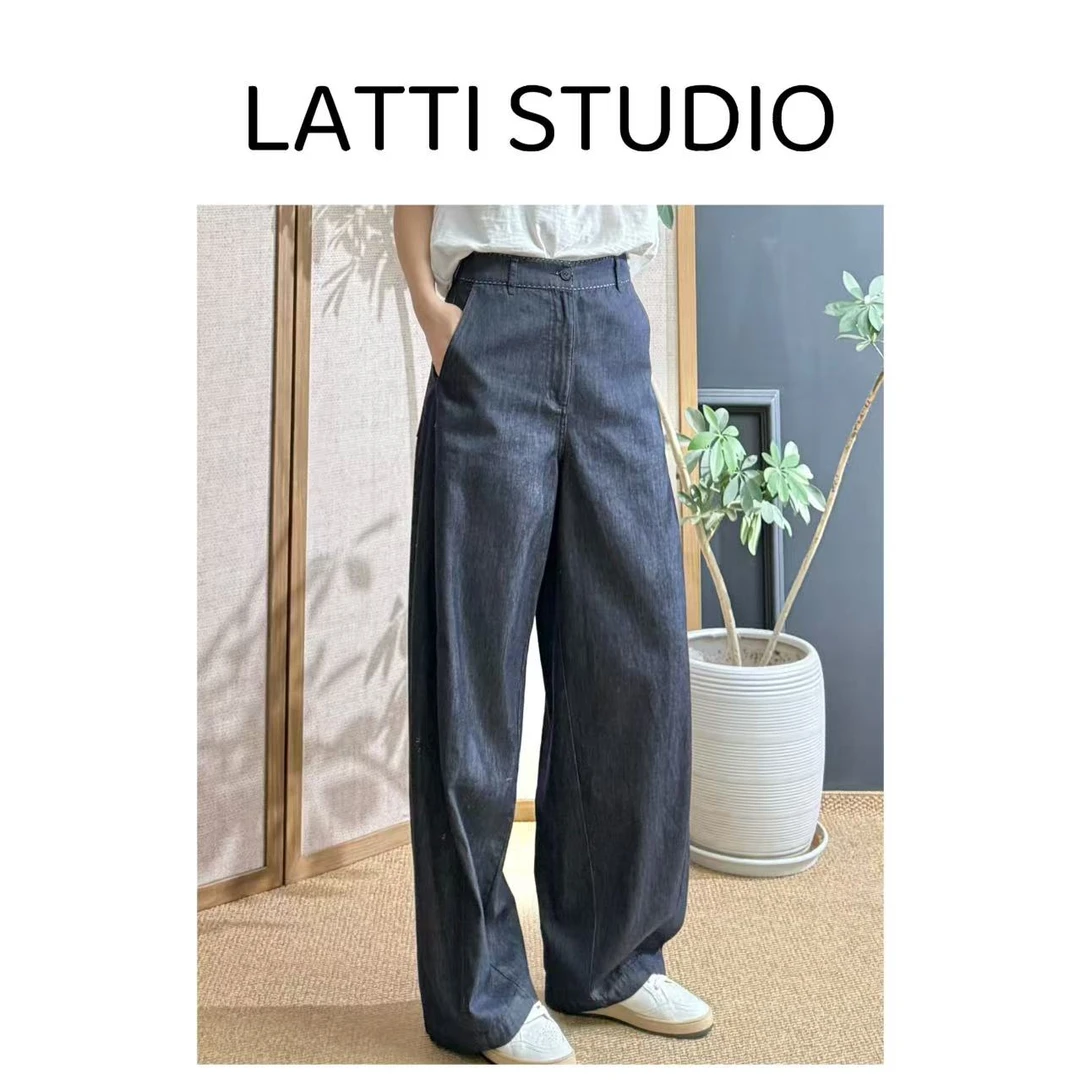 【Latti】摇摆伦巴-气质时尚百搭复古时髦感薄款西部牛仔裤