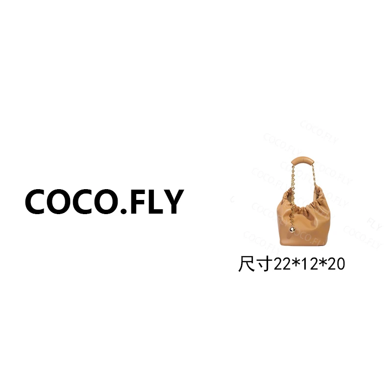 褶皱柔软手柄可调节磁扣单肩手提托特小号BK-1200-暖沙棕22*12*20
