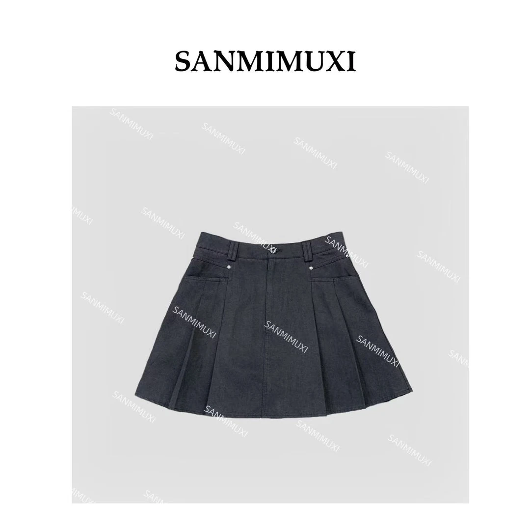 天丝高腰百褶裙 （带安全内衬）16816