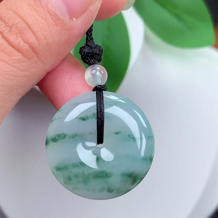 颈饰未镶嵌翡翠平安扣 25.1x6.3mm