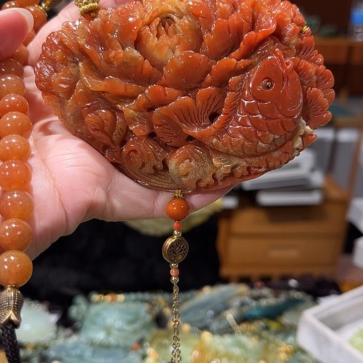 未镶嵌岫玉毛衣链