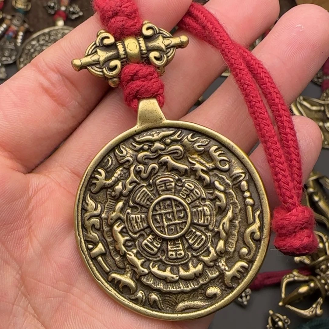 老铜九宫牌吊坠喜欢的来