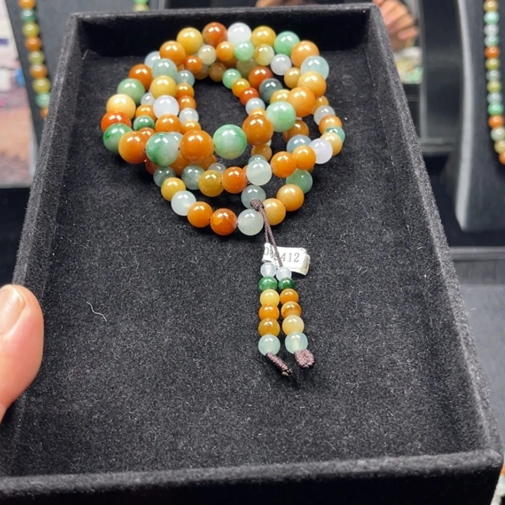 翡翠未镶嵌颈饰多宝塔链