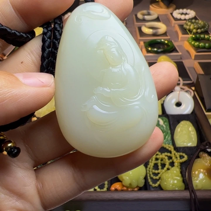 和田玉（白玉）未镶嵌颈饰米达