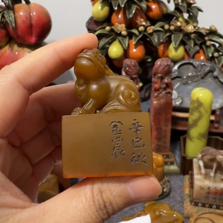 路***过石材手工艺品摆件